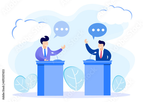Illustration vector graphic cartoon character of democracy 