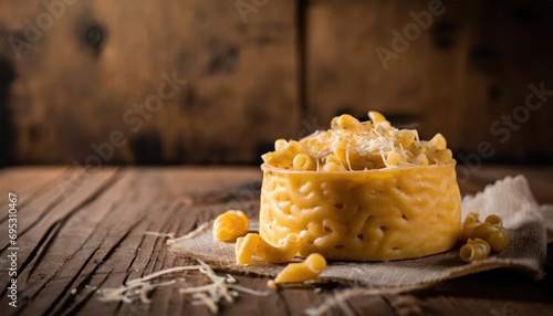 Copy Space image of A bowl of delicious Macaroni and cheese