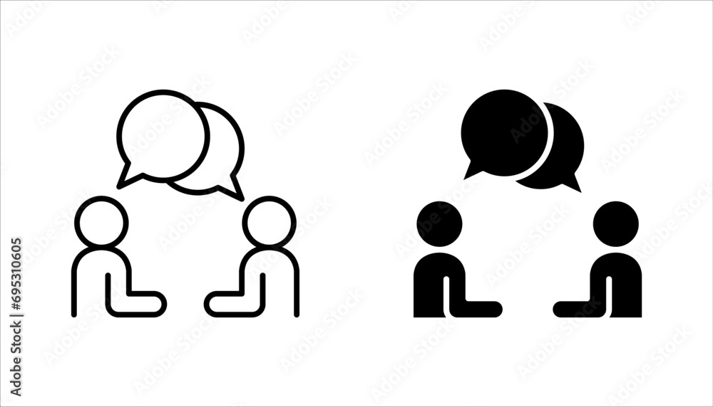 Speaking people icon set, Suitable for website design, app, and ui. vector illustration on white background Speaking people icon set, Suitable for website design, app, and ui. vector illustration on white background
