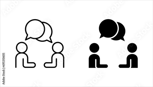Speaking people icon set, Suitable for website design, app, and ui. vector illustration on white background
