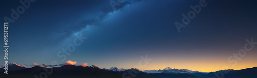 Night sky and mountain a space to place content. © Creative Studio