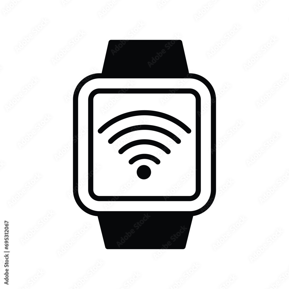 smart watch icon with white background vector stock illustration smart watch icon with white background vector stock illustration