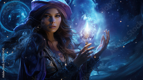 Enchanting Sorceress Casting a Spell