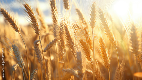 Golden Wheat Field Under Sunlight