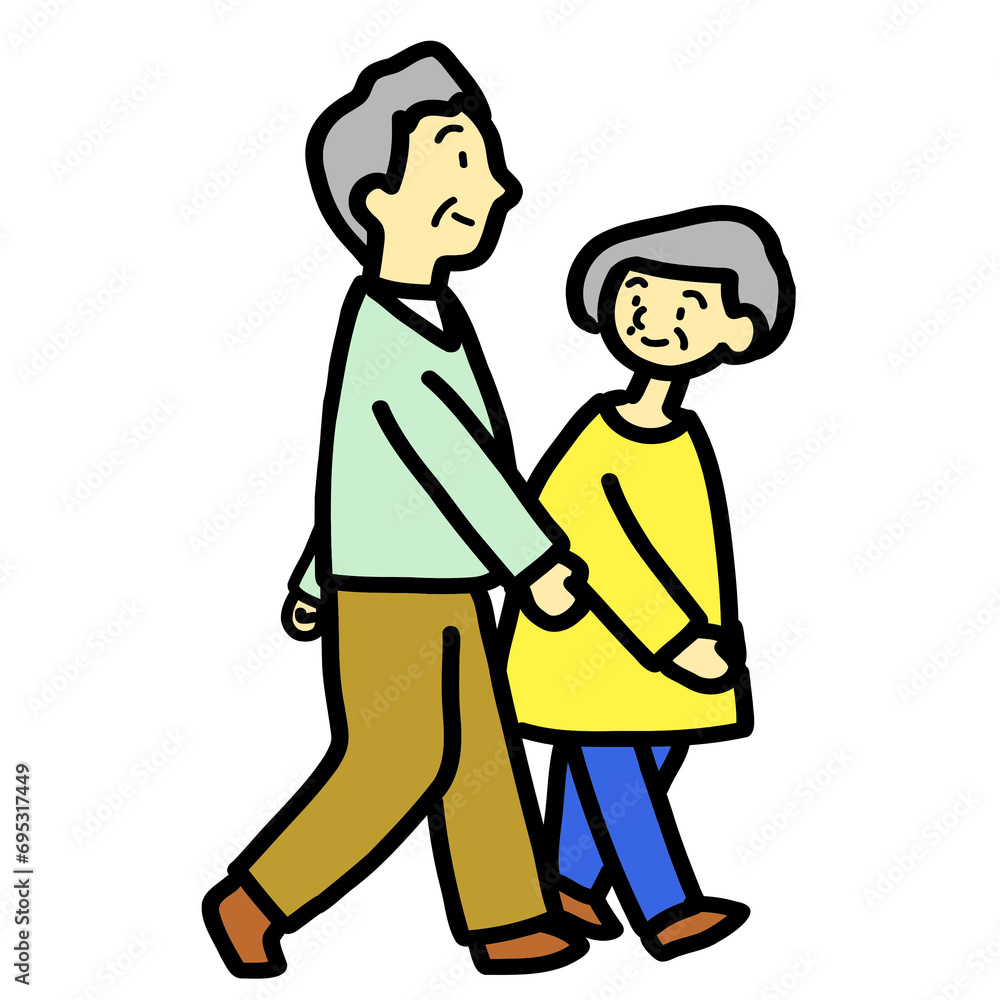 man and woman walk together man and woman walk together