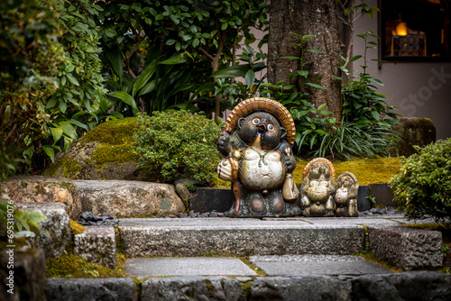 Japanese raccoon traditional statue