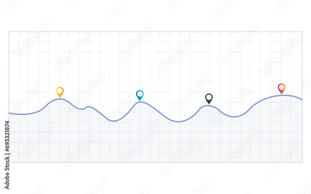 Business graph. Vector flat design infographic element. Bar chart or diagram for data visualization. Statistics icon for finance presentation, data analysis or stats tools Business graph. Vector flat design infographic element. Bar chart or diagram for data visualization. Statistics icon for finance presentation, data analysis or stats tools