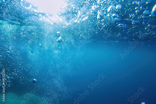 underwater background with bubbles