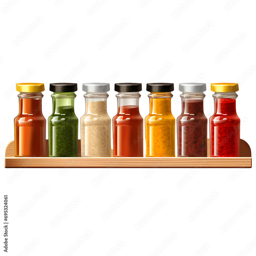 Spice rack isolated on transparent background Spice rack isolated on transparent background