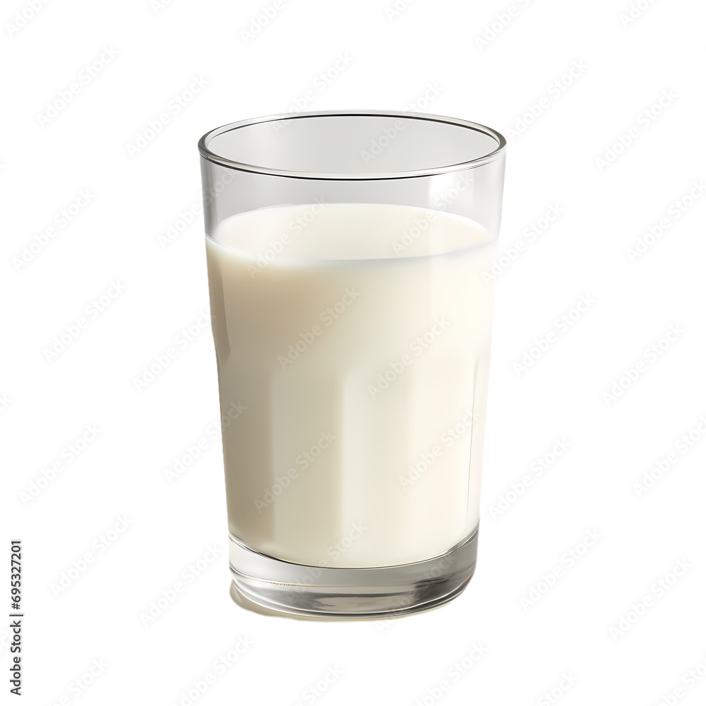 Glass of milk isolated on transparent background Glass of milk isolated on transparent background