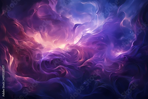 Celestial dance of liquid amethyst and moonlit silver, creating an otherworldly and captivating abstract wallpaper in HD clarity