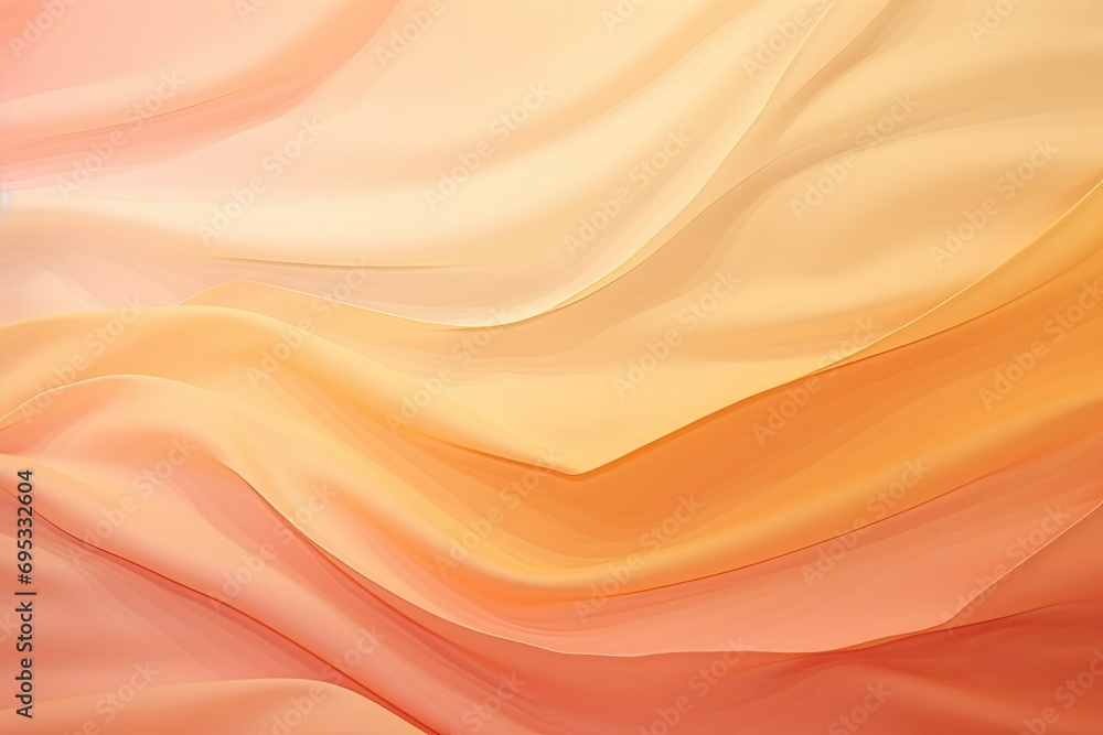 Fototapeta premium Banner. Fabric background in the color of the year 2024 Peach Fuzz.