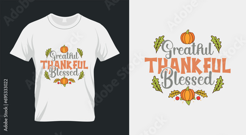 Thankful and Blessed Thanksgiving SVG Design