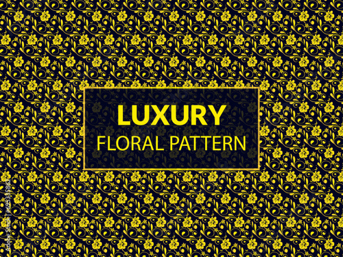 Black and gold background pattern design photo