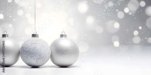 silver christmas ball on snow season  glass  shiny  object  color  blue  snow  