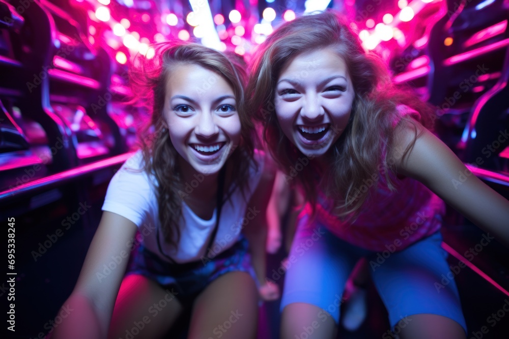 Sweet teenage girl friend The people in the nightclub were having fun. Sweet teenage girl friend The people in the nightclub were having fun.