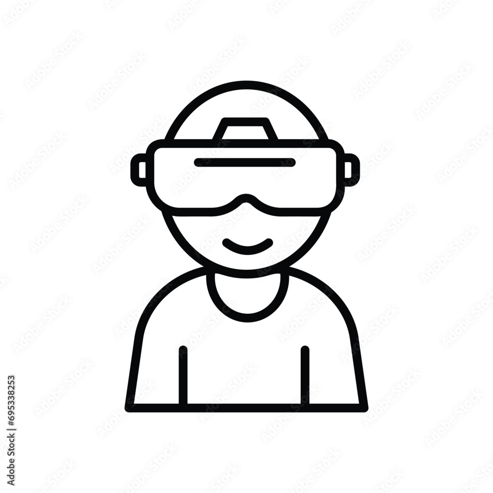 virtual reality (vr) icon with white background vector stock illustration virtual reality (vr) icon with white background vector stock illustration