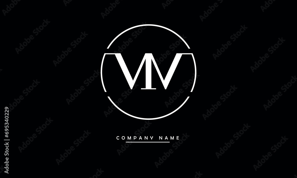MM Abstract Letters Logo Monogram MM Abstract Letters Logo Monogram