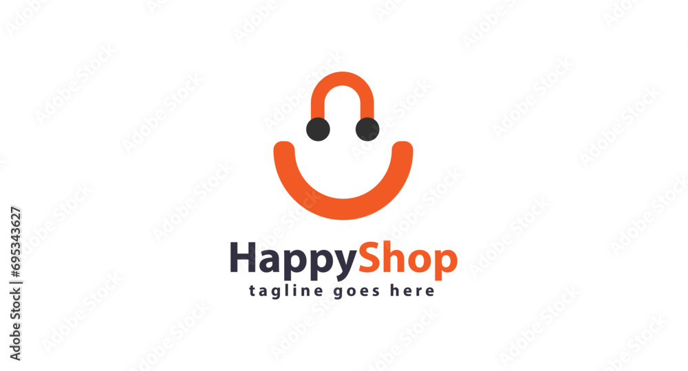 Fototapeta premium Online Shop Logo designs Template. Illustration vector graphic of shopping cart and shop bag combination logo design concept. Perfect for Ecommerce, sale, discount or store web element.
