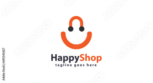Online Shop Logo designs Template. Illustration vector graphic of shopping cart and shop bag combination logo design concept. Perfect for Ecommerce, sale, discount or store web element.