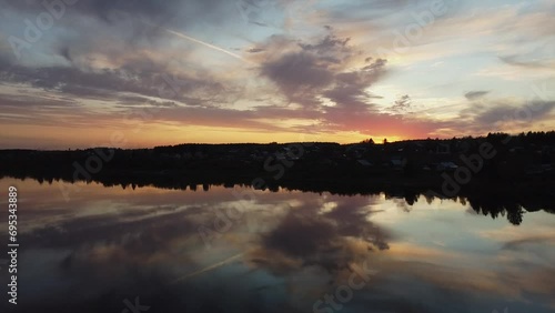 Wallpaper Mural sunset over the river Torontodigital.ca