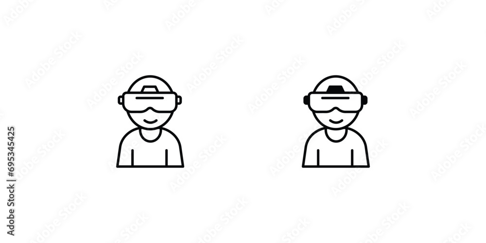 virtual reality (vr) icon with white background vector stock illustration virtual reality (vr) icon with white background vector stock illustration