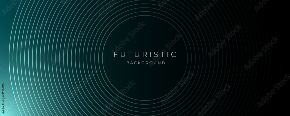 Futuristic Abstract Background. Modern Technology Concept with glowing Circle lines pattern. Futuristic Concept Blue Background.