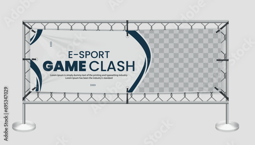 online gaming Mesh Banners design template