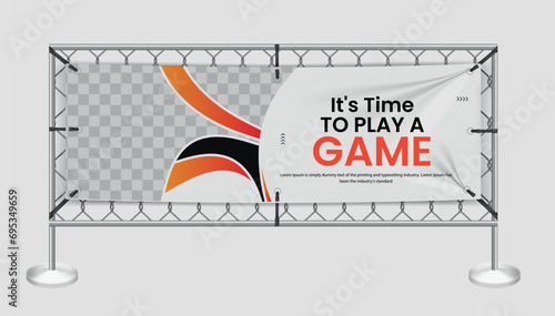 online gaming Mesh Banners design template