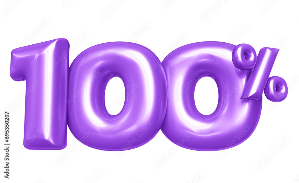 Percent Number 3D Render Percent Number 3D Render