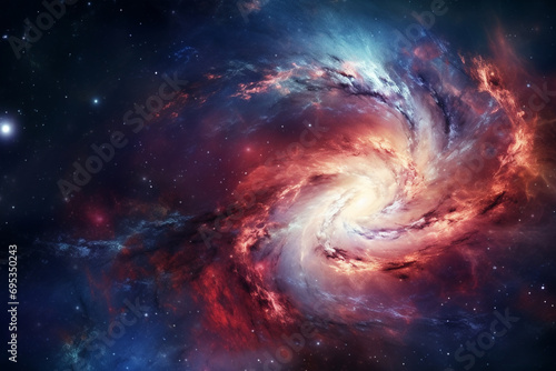 Mystical beautiful space. Unforgettable diverse space background , Spiral galaxy in deep space