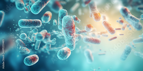 Probiotics Science biological background Microscopic bacterias. Biological Insights: Probiotics and Microscopic Bacteria Explained"
