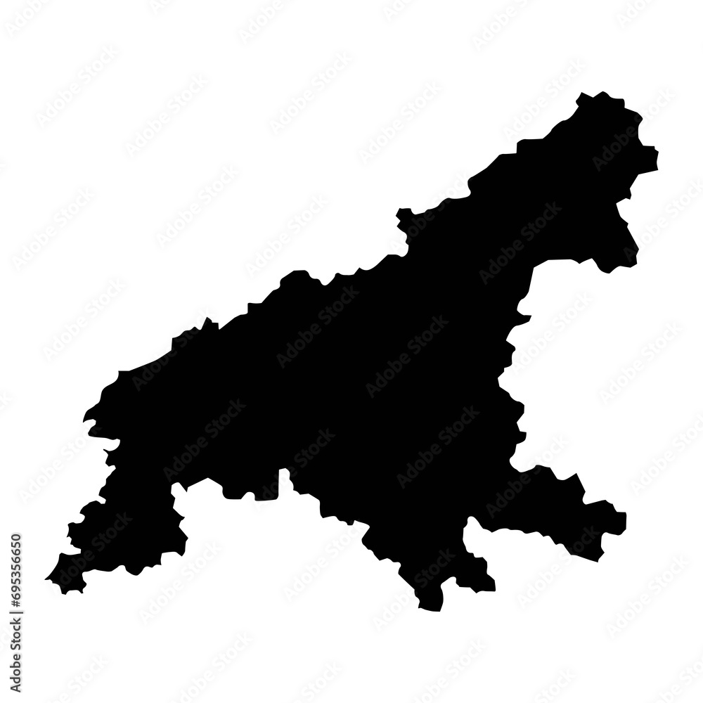 South Pyongan province map, administrative division of North Korea. Vector illustration.