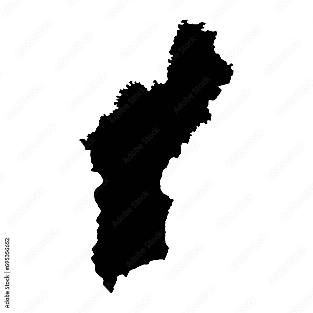 North Hamgyong province map, administrative division of North Korea. Vector illustration. North Hamgyong province map, administrative division of North Korea. Vector illustration.
