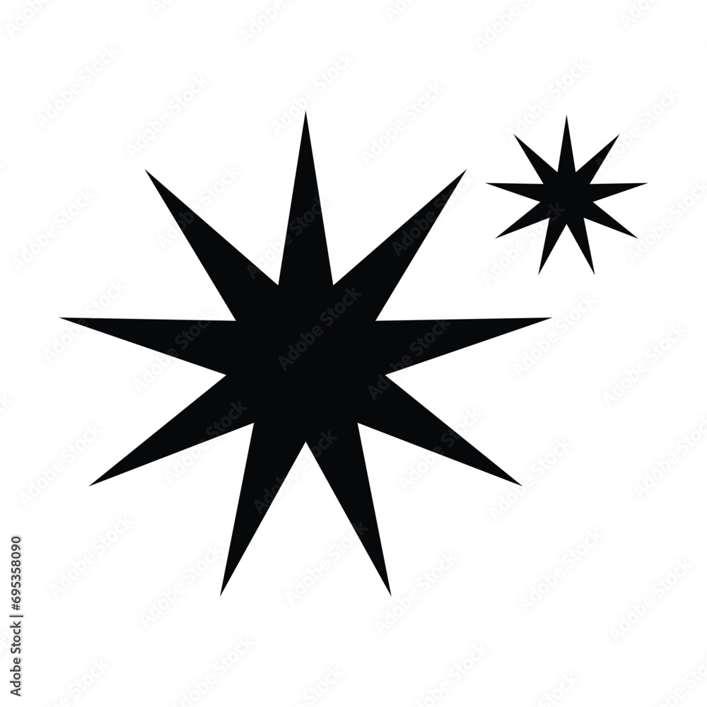 Sparkle star icon, vector abstract element of sparkling star symbol illustration Sparkle star icon, vector abstract element of sparkling star symbol illustration