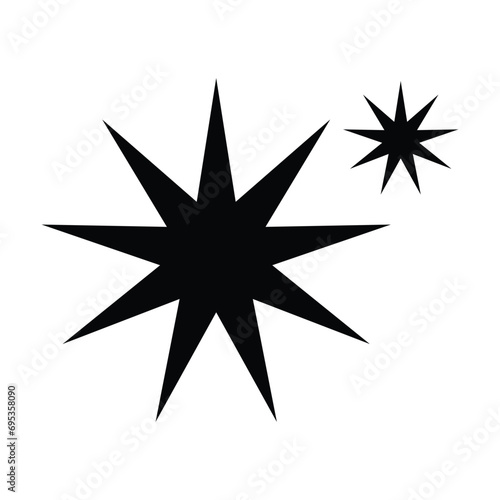Sparkle star icon, vector abstract element of sparkling star symbol illustration
