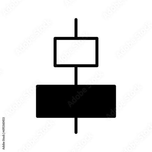 align center solid glyph icon illustration