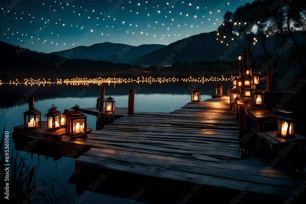 sunset on the lake