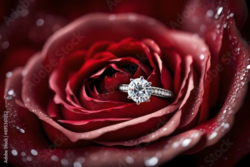 rings on a red rose