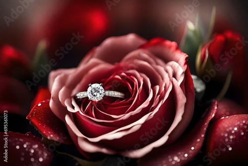 Obraz na płótnie rings and rose w salonie
