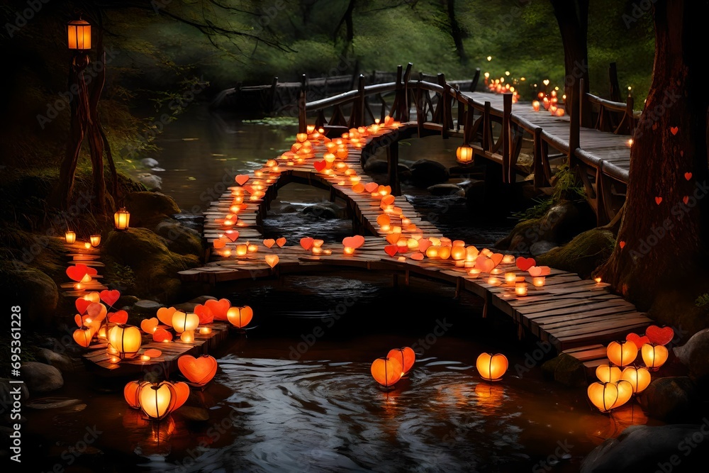 lanterns at night