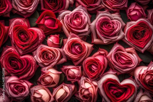 Obraz na płótnie red roses background w salonie