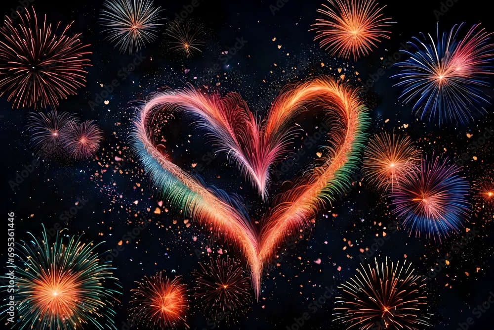 fireworks in the sky