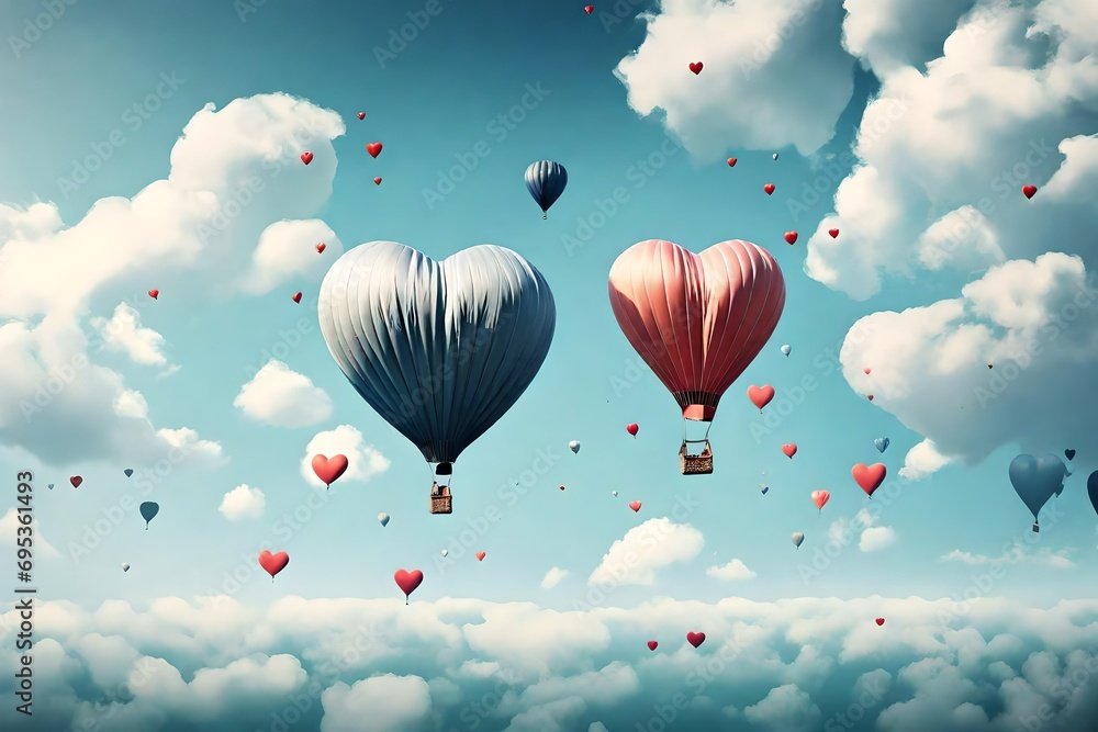 balloons in the sky