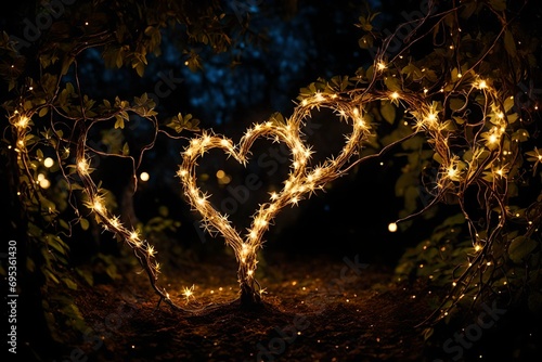 Obraz na płótnie heart with sparkles w salonie