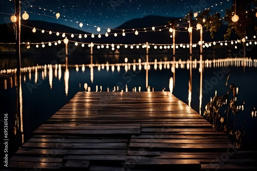 Obraz na płótnie pier at night w salonie