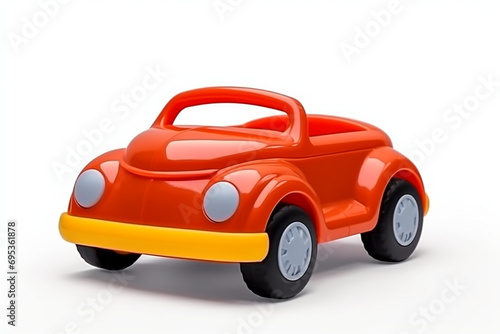 isolated plastic toy car 3d white background © Robin