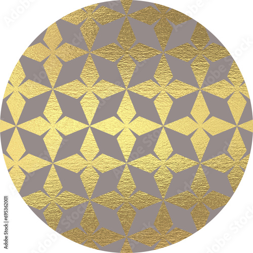 golden geometric pattern circle