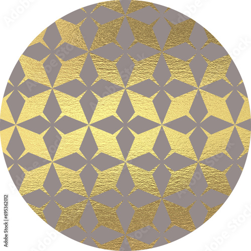 golden geometric pattern circle