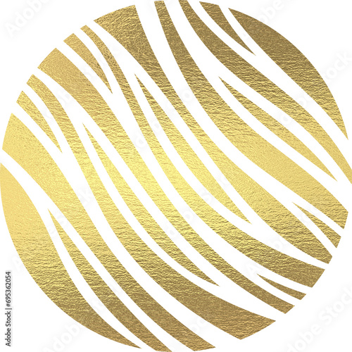 golden zebra pattern circle
